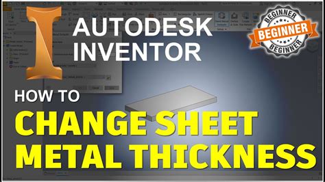 convert to sheet metal inventor|inventor change sheet metal thickness.